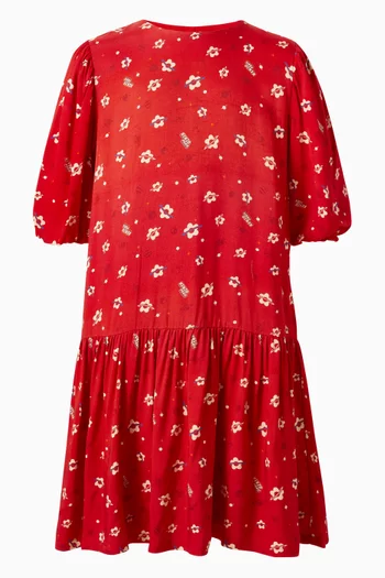 Floral-print Dress in Viscose