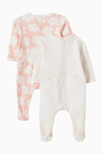 Flower-print Pyjama Set in Organic Cotton