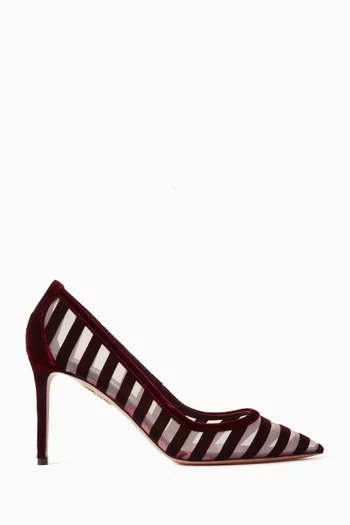 Nude 85 Pumps in Mesh & Suede