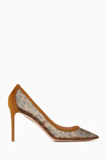 Nude 85 Pumps in Mesh & Suede
