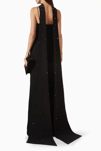 Panna Halterneck Gown in Crepe