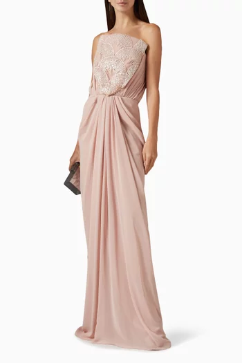 Sequin-embellished Gown in Chiffon