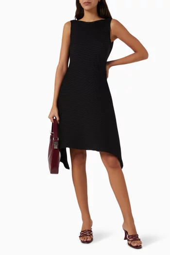 Pleated Midi Dress in Recycled Polyester