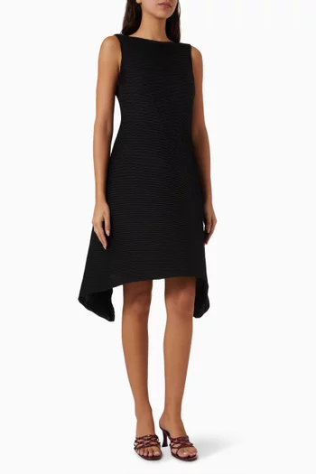 Pleated Midi Dress in Recycled Polyester