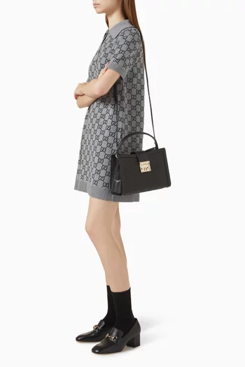 Medium Padlock Bag in Leather