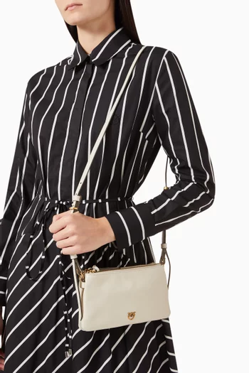 Mini Double Shoulder Bag in Leather