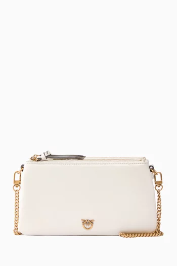 Mini Double Shoulder Bag in Leather