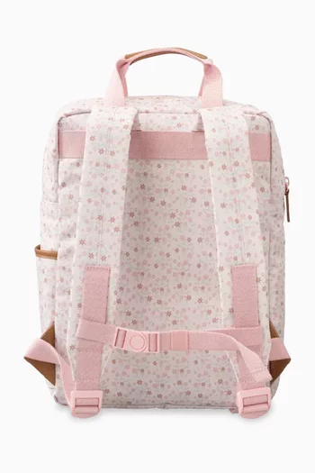 Garden Flowers Print Backpack in Recycled Fabric