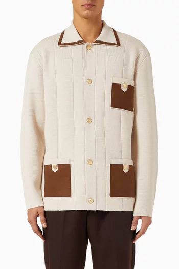 Le Cardigan à Poches in Merino Wool
