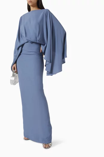 Eolia Maxi Dress in Crepe Cady