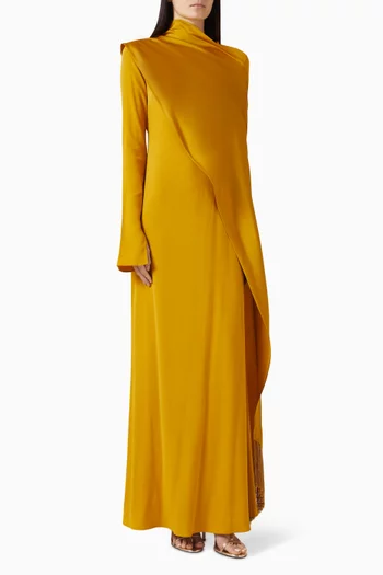 Mounia Maxi Dress in Crepe Cady