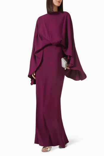 Eolia Maxi Dress in Crepe-cady