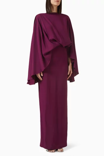 Eolia Maxi Dress in Crepe-cady
