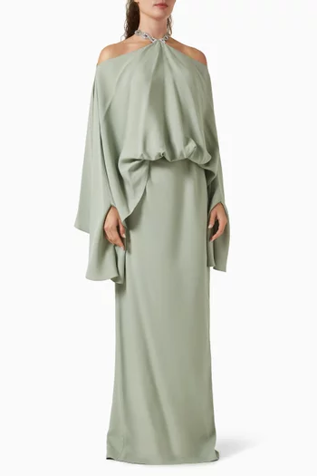 Cyclades Crystal Dress in Crepe Cady