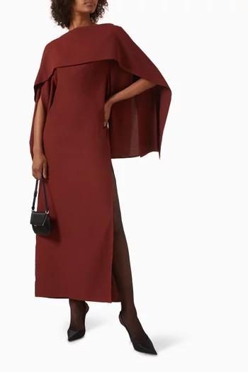Loulou Cape-sleeve Dress