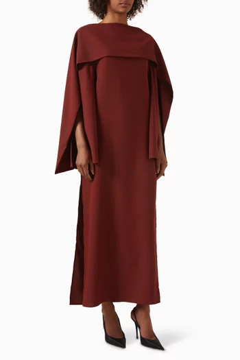 Loulou Cape-sleeve Dress
