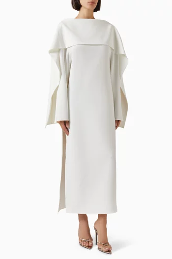 Loulou Cape-sleeve Dress