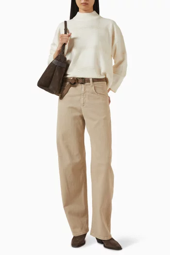 Sequin-embellished Sweater in Wool Blend