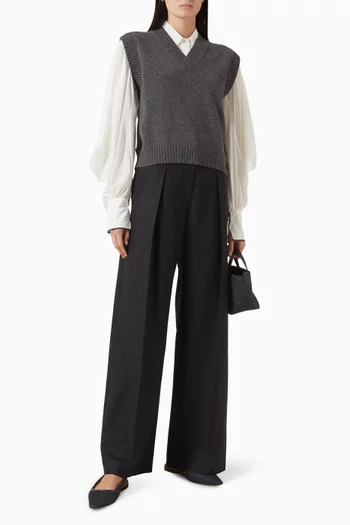 قميص بأساور مطرز بالخرز حرير