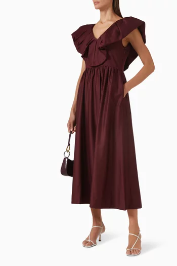Yassalsy Ruffle Dress in Cotton