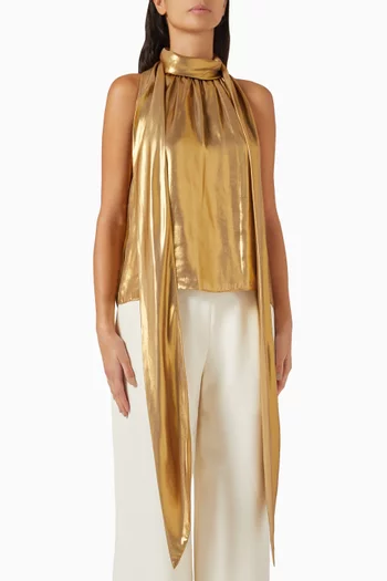 Hattie Scarf-neck Blouse
