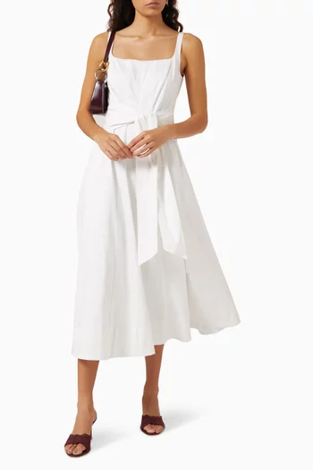 Cady Tie-front Midi Dress