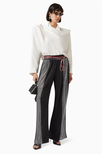 Embellished Pants in Taffeta