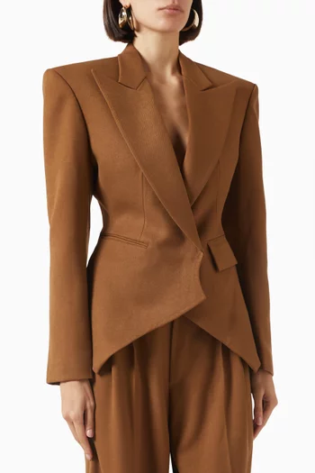 Asymmetric Blazer in Wool