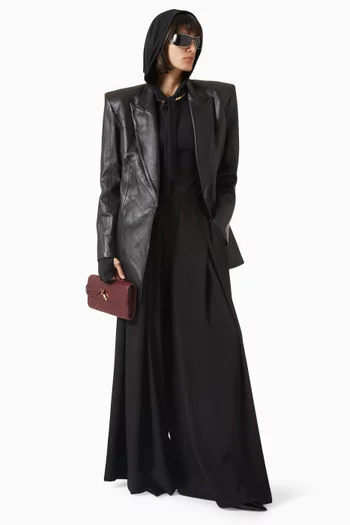 Oversized Blazer in Leather