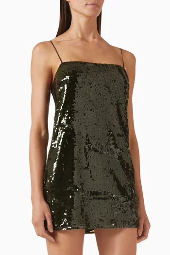 Olympia Sequin-embellished Mini Dress