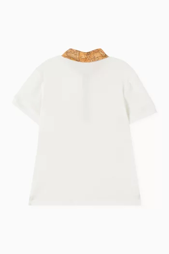 Geo-trim Polo Shirt in Cotton Jersey