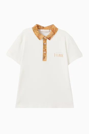 Geo-trim Polo Shirt in Cotton Jersey