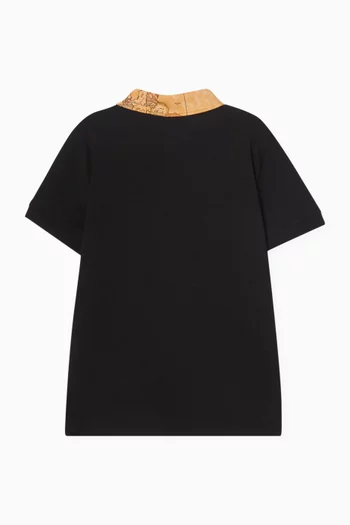 Geo-trim Polo Shirt in Cotton Jersey