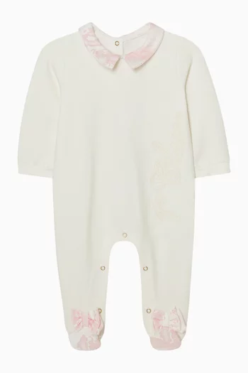 Collared Logo Pyjama Suit in Cotton