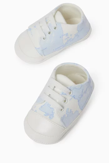 Geo Print Little Shoes in Leather