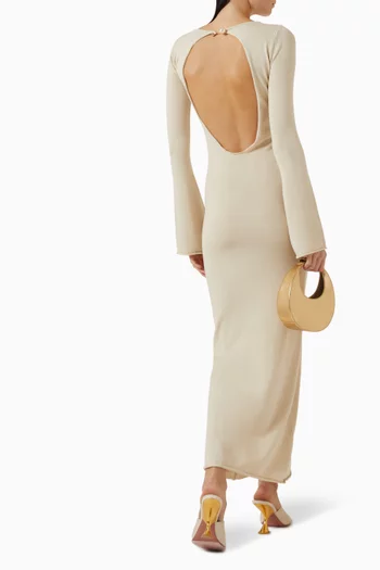 Olivia Open-back Dress in Viscose-jersey