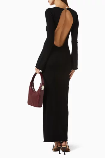 Olivia Open-back Dress in Viscose-jersey