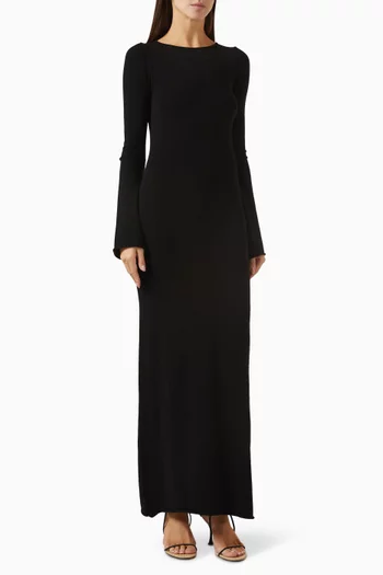 Olivia Open-back Dress in Viscose-jersey
