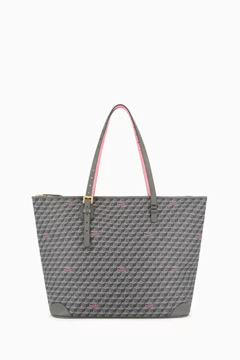 Daily Battle 35 Zip Tote Bag in Canvas & Leather