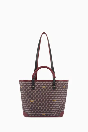 Double Battle 27 Tote Bag in Coated-canvas & Leather