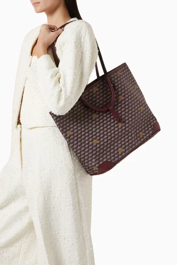 Double Battle 35 Tote Bag in Scale Canvas & Leather