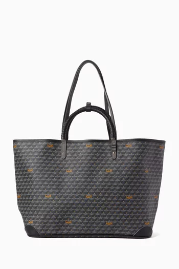 Daily Battle 41 Tote Bag in Scale Canvas & Leather