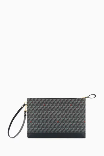 حقيبة بوشيت 29 بسحّاب قنب لاكي يو بنقشة حراشف الأفعى