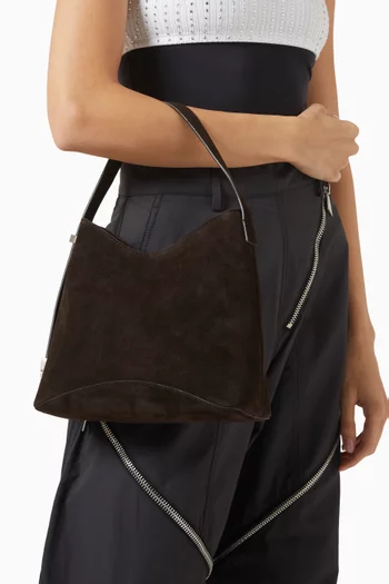 Mini Egg Shoulder Bag in Suede