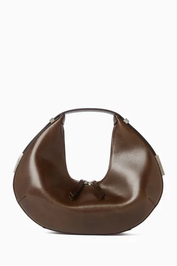 Small Toni Hobo Shoulder Bag in Leather