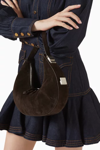 Small Toni Hobo Shoulder Bag in Suede