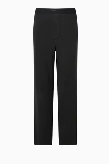 Cotton Rib Relaxed Pants