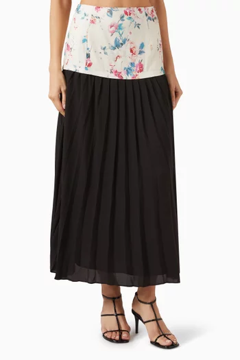 Belle Midi Skirt in Lyocell & Linen