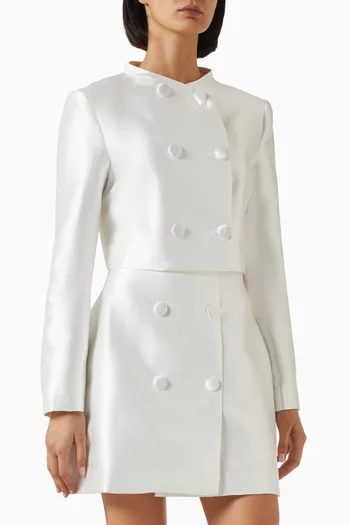 The Ultimate Muse Button Jacket in Satin