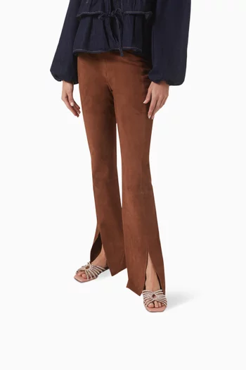 Clarissa Crystal-embellished Sandals in Leather